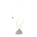 Porcupine Naibor Beaded Tassel Necklace 28in 24K Gold Glass Beads Boho BandsCo Straps