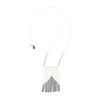 Porcupine Naibor Beaded Tassel Necklace 28in 24K Gold Glass Beads Boho BandsCo Straps