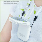Portable Air Conditioner Hanging Neck Fan With 3000mAh Power Bank Mini Folding USB Handheld Desk Air Cooler Fan Personal Foldable USB Rechargeable Fan Operated for Home Office Outdoor Travel Stevvex
