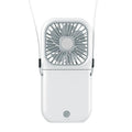 Portable Air Conditioner Hanging Neck Fan With 3000mAh Power Bank Mini Folding USB Handheld Desk Air Cooler Fan Personal Foldable USB Rechargeable Fan Operated for Home Office Outdoor Travel Stevvex