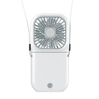 Portable Air Conditioner Hanging Neck Fan With 3000mAh Power Bank Mini Folding USB Handheld Desk Air Cooler Fan Personal Foldable USB Rechargeable Fan Operated for Home Office Outdoor Travel Stevvex