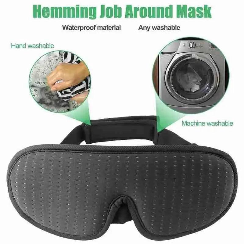 Portable Black Block Light Eye Soft Comfortable Eye Cover For Travel/Light Sleepers/Meditation Elastic Silk Sleep Eye Mask Adjustable Eye Patch Stevvex