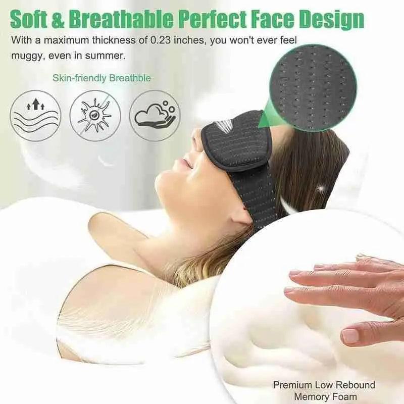 Portable Black Block Light Eye Soft Comfortable Eye Cover For Travel/Light Sleepers/Meditation Elastic Silk Sleep Eye Mask Adjustable Eye Patch Stevvex