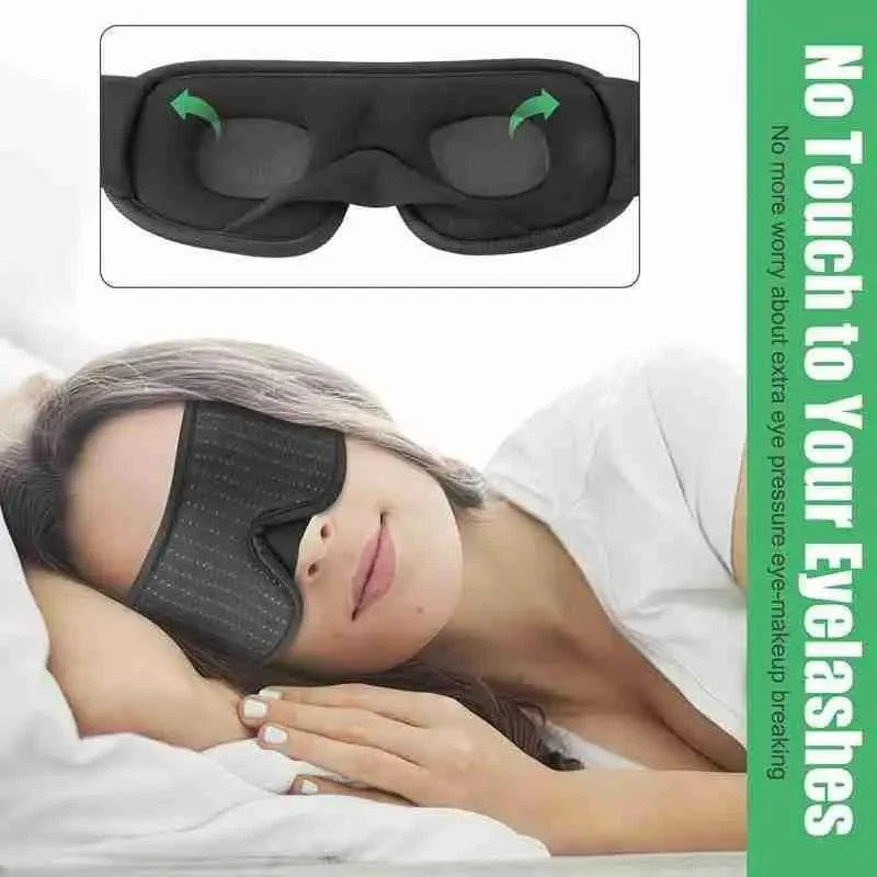 Portable Black Block Light Eye Soft Comfortable Eye Cover For Travel/Light Sleepers/Meditation Elastic Silk Sleep Eye Mask Adjustable Eye Patch Stevvex