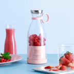 Portable Blender Juicer Bottle Mixer Electric Wireless Charge Mini Fruit Mixers Juicer Cup Blender Milkshake Juice Maker Machine Portable Mini Blender with Wireless Charging for Home, Office & Outdoor Juicer Stevvex