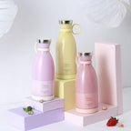 Portable Blender Juicer Bottle Mixer Electric Wireless Charge Mini Fruit Mixers Juicer Cup Blender Milkshake Juice Maker Machine Portable Mini Blender with Wireless Charging for Home, Office & Outdoor Juicer Stevvex