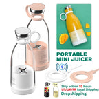 Portable Blender Juicer Bottle Mixer Electric Wireless Charge Mini Fruit Mixers Juicer Cup Blender Milkshake Juice Maker Machine Portable Mini Blender with Wireless Charging for Home, Office & Outdoor Juicer Stevvex