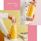 Portable Blender Juicer Bottle Mixer Electric Wireless Charge Mini Fruit Mixers Juicer Cup Blender Milkshake Juice Maker Machine Portable Mini Blender with Wireless Charging for Home, Office & Outdoor Juicer Stevvex