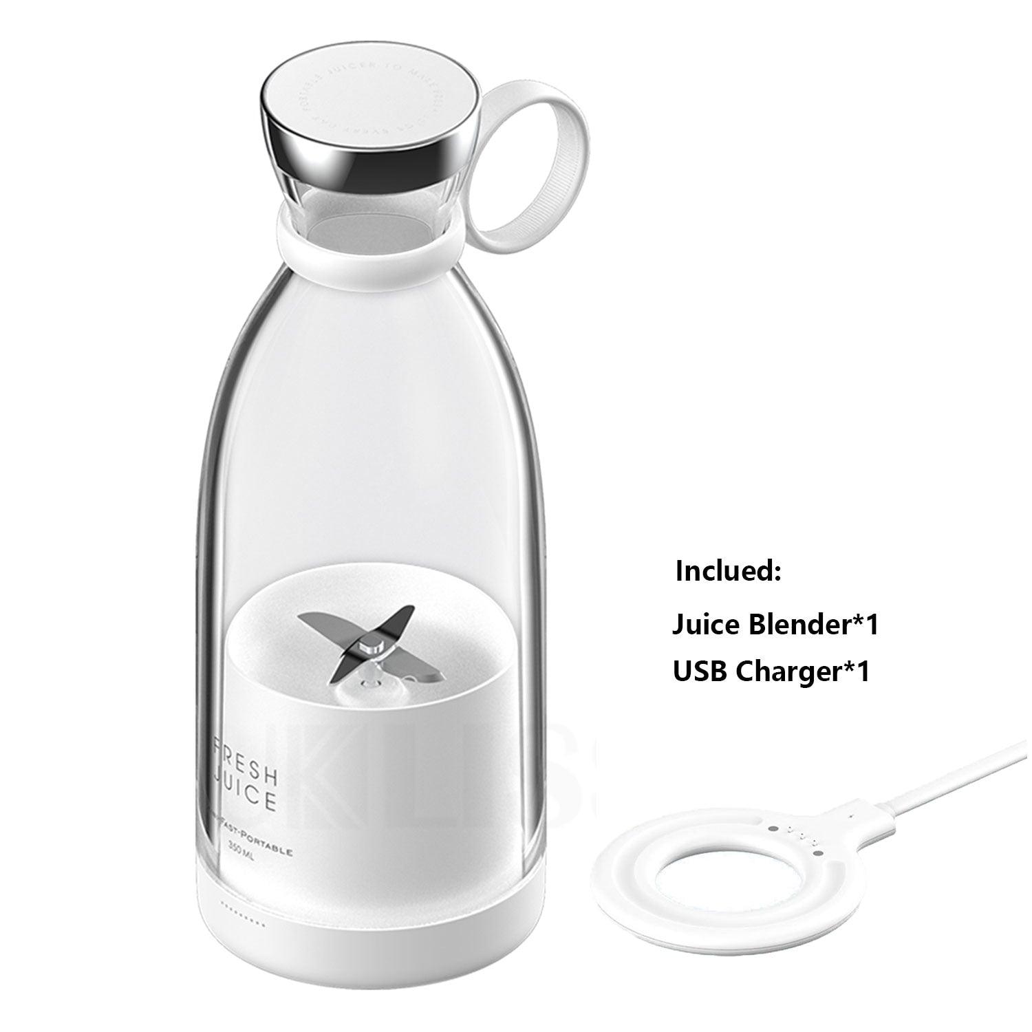Portable Blender Juicer Bottle Mixer Electric Wireless Charge Mini Fruit Mixers Juicer Cup Blender Milkshake Juice Maker Machine Portable Mini Blender with Wireless Charging for Home, Office & Outdoor Juicer Stevvex