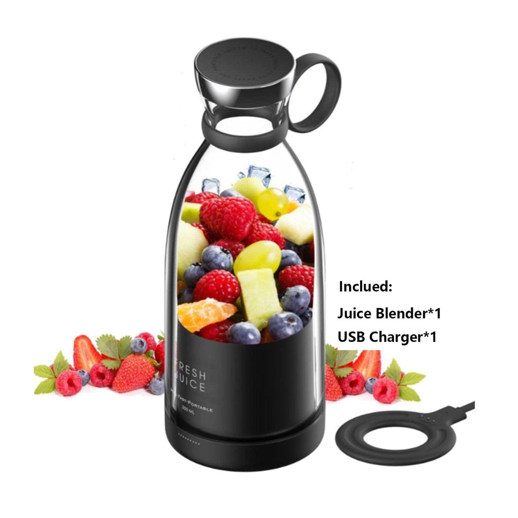 Portable Blender Juicer Bottle Mixer Electric Wireless Charge Mini Fruit Mixers Juicer Cup Blender Milkshake Juice Maker Machine Portable Mini Blender with Wireless Charging for Home, Office & Outdoor Juicer Stevvex