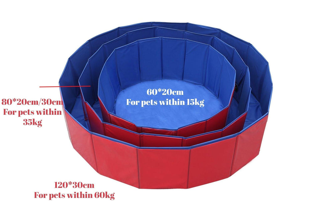 Portable Dog Swimming Pool Pet Bath Tub Foldable Leak-proof PVC Safe Pet Supplies with Drain Easy Clean Dog Accessories Foldable Dog Pool for Large Dogs Portable Plastic Hard Outdoor Swimming Pool Pet Bath Pool Stevvex