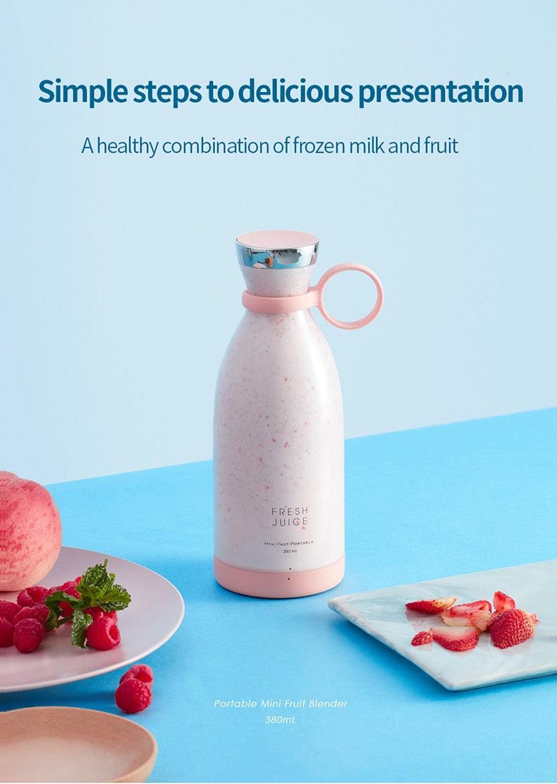 Portable Electric Juicer Blender Usb Mini Fruit Mixers Juicers Fruit Extractors Food Milkshake Multifunction Juice Maker Machine Personal Size Small Blender for Shakes Juice & Smoothies Mini Blender Stevvex