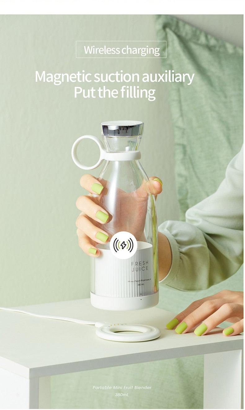 Portable Electric Juicer Blender Usb Mini Fruit Mixers Juicers Fruit Extractors Food Milkshake Multifunction Juice Maker Machine Personal Size Small Blender for Shakes Juice & Smoothies Mini Blender Stevvex