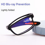 Portable Folding Reading Glasses Anti Blue Light Computer Gaming Eyeglasses Eye Protection Eyewear Men Eyeglasses Women Unisex Eyeglasses Decoration Eyewear Blue Light Blocking Glasses Thick Round Rim Frame Eyeglasses Stevvex