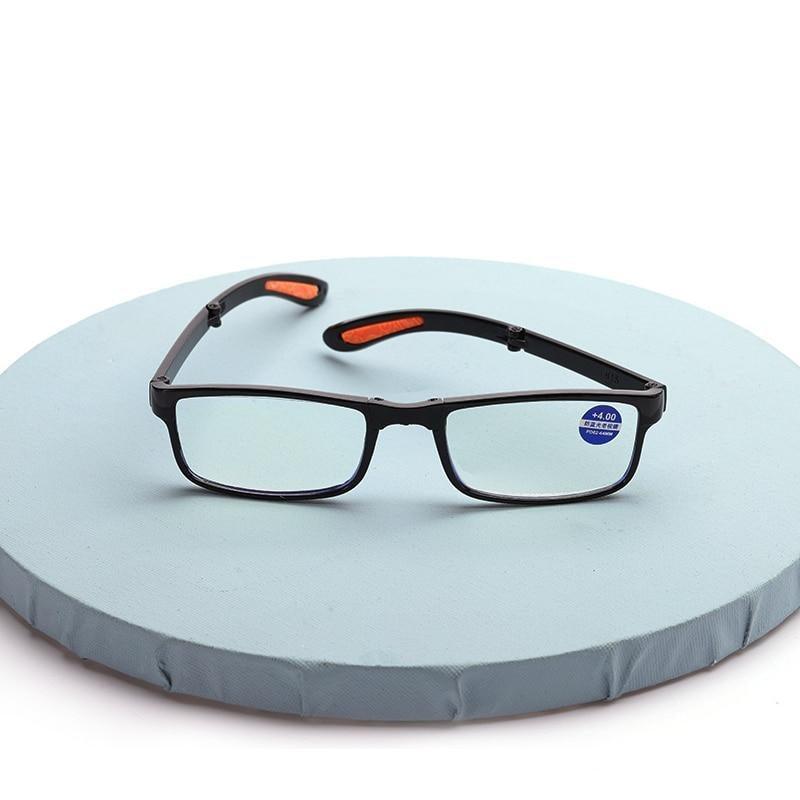 Portable Folding Reading Glasses Anti Blue Light Computer Gaming Eyeglasses Eye Protection Eyewear Men Eyeglasses Women Unisex Eyeglasses Decoration Eyewear Blue Light Blocking Glasses Thick Round Rim Frame Eyeglasses Stevvex