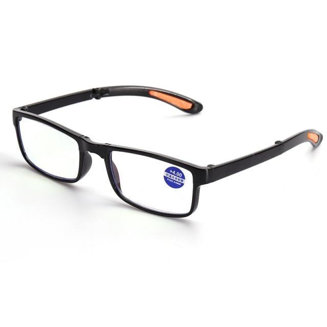 Portable Folding Reading Glasses Anti Blue Light Computer Gaming Eyeglasses Eye Protection Eyewear Men Eyeglasses Women Unisex Eyeglasses Decoration Eyewear Blue Light Blocking Glasses Thick Round Rim Frame Eyeglasses Stevvex