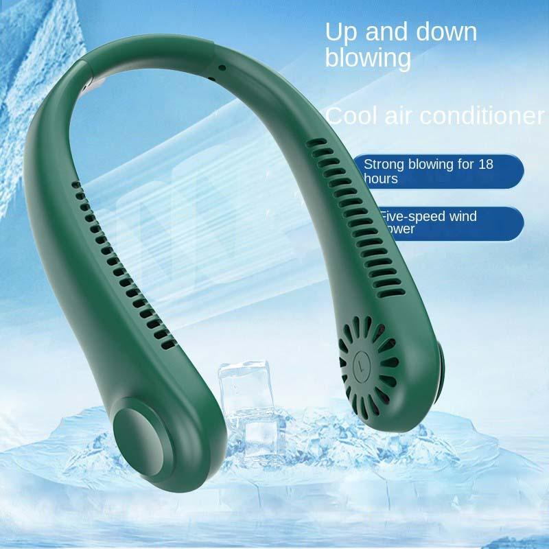 Portable Headphone Design Mini Neck Fan 3 Speeds Hands Free Bladeless Fan Neck Fan Portable Bladeless Fan 5000mAh Battery Rechargeable Personal Fan 3 Speed Adjustable Hands Free Wearable Fan for Travel Stevvex
