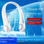 Portable Headphone Design Mini Neck Fan 3 Speeds Hands Free Bladeless Fan Neck Fan Portable Bladeless Fan 5000mAh Battery Rechargeable Personal Fan 3 Speed Adjustable Hands Free Wearable Fan for Travel Stevvex