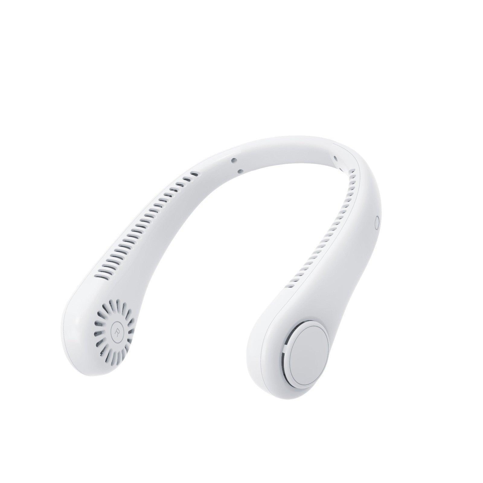 Portable Headphone Design Mini Neck Fan 3 Speeds Hands Free Bladeless Fan Neck Fan Portable Bladeless Fan 5000mAh Battery Rechargeable Personal Fan 3 Speed Adjustable Hands Free Wearable Fan for Travel Stevvex