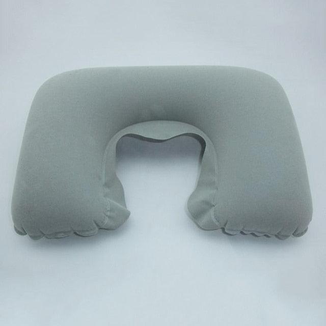 Portable Inflatable U Shape Neck Comfortable Pillow Office Air Cushion Airplane Driving Nap Support Head Rest Travel Pillow Functional U-Shape Travel Pillow For Airplane Inflatable Neck Pillow Travel Accessories Comfortable Sleep Pillows Stevvex