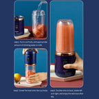 Portable Juicer Blender 300ml Electric Fruit Juicer USB Charging Lemon Orange Fruit Juicing Cup Smoothie Blender Machine Electric Fruit Juicer USB Charging Lemon Orange Fruit Juicing Cup Smoothie Blender Machine Stevvex