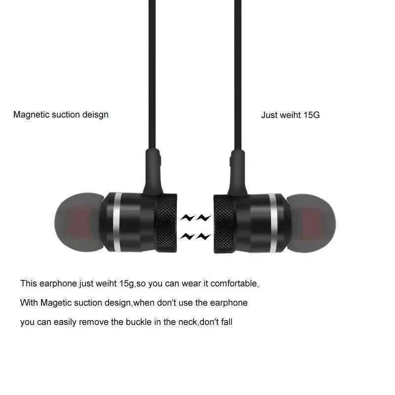 Portable Magnetic Sport Bluetooth Wireless Stereo Earphones For Workout Gym Noise Cancelling Earphones Stevvex