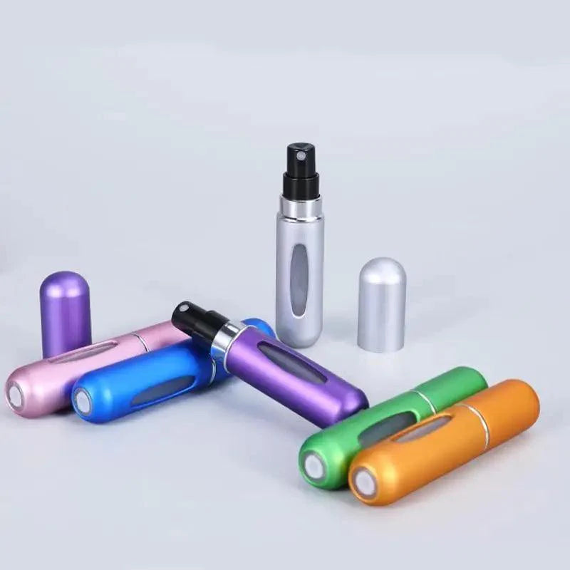 Portable Mini Refillable Atomizer Bottle Lightweight Container For Cosmetics Mini Aluminum Empty Bottle For Traveling Cute Little Bottle For Ladies 5ml Stevvex