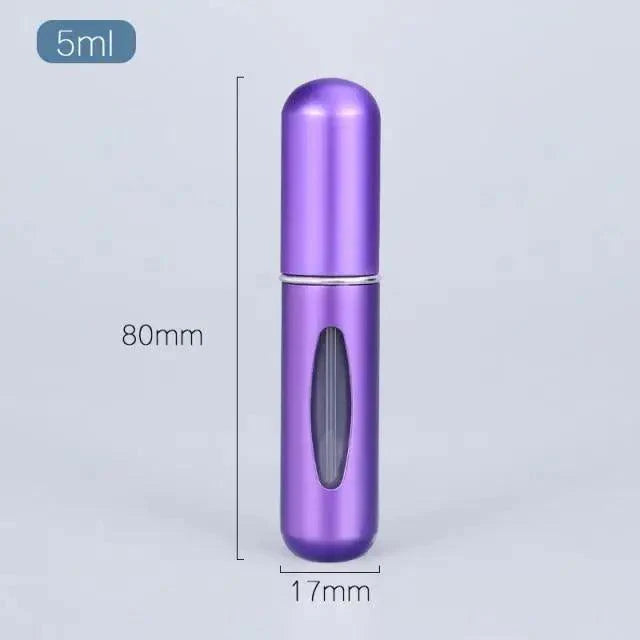 Portable Mini Refillable Atomizer Bottle Lightweight Container For Cosmetics Mini Aluminum Empty Bottle For Traveling Cute Little Bottle For Ladies 5ml Stevvex