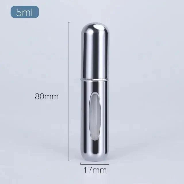 Portable Mini Refillable Atomizer Bottle Lightweight Container For Cosmetics Mini Aluminum Empty Bottle For Traveling Cute Little Bottle For Ladies 5ml Stevvex