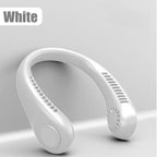 Portable Neck Fan USB Rechargeable Bladeless Fan Mini Electric Ventilator Silent Neckband Wearable Cooling for Sports Wearable Necklace Fan with 3 Speeds for Home Office Travel Outdoor Sports Stevvex