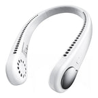 Portable Neck Fan USB Rechargeable Bladeless Mini Electric Fan Silent Neckband Wearable Cooling Fan for Sports Travel Portable Bladeless Rechargeable Electric Fan for Travel Stevvex
