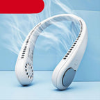 Portable Neck Fan USB Rechargeable Bladeless Mini Electric Fan Silent Neckband Wearable Cooling Fan for Sports Travel Portable Bladeless Rechargeable Electric Fan for Travel Stevvex