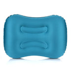 Portable Outdoor Travel Camping Pillow Compressible Inflatable Cushion Soft Neck Protective Head Rest Pillow Durable Portable Fold Outdoor Travel Sleep Pillow Air Inflatable Cushion Break Travel Plane Hotel Rest Ultralight Inflatable PVC Nylon Air Pillow