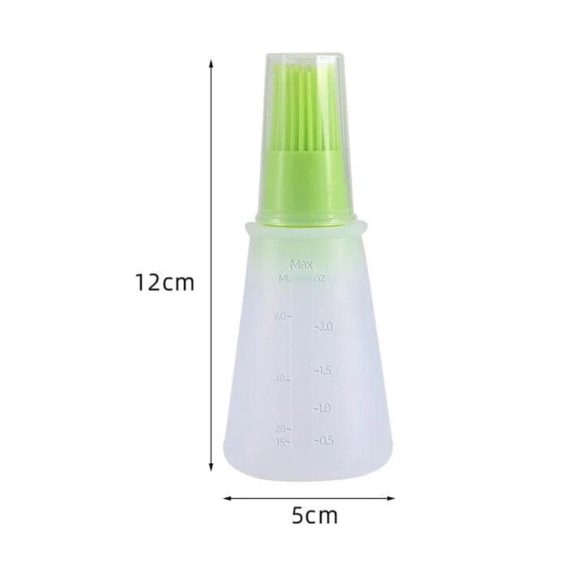 Portable Silicone Oil Bottle with Brush Oil Dispenser Liquid Oil Pastry Kitchen Baking BBQ Tool Kitchen Tools BBQ Baking Gadgets Silicon Oil Bottle Brush  Baking or Grilling Frying BBQ Stevvex