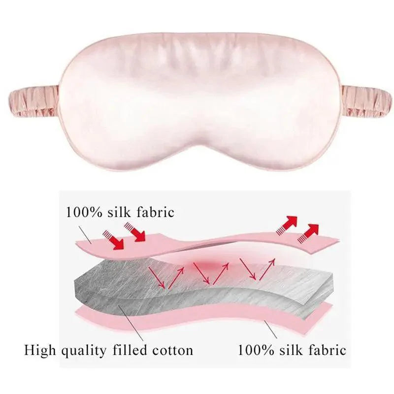 Portable Sleeping Eye Mask Cover Eye Patch Smooth Blindfold Rest Relax Eye Cover Soft And Comfortable Night Blindfold For Women Stevvex