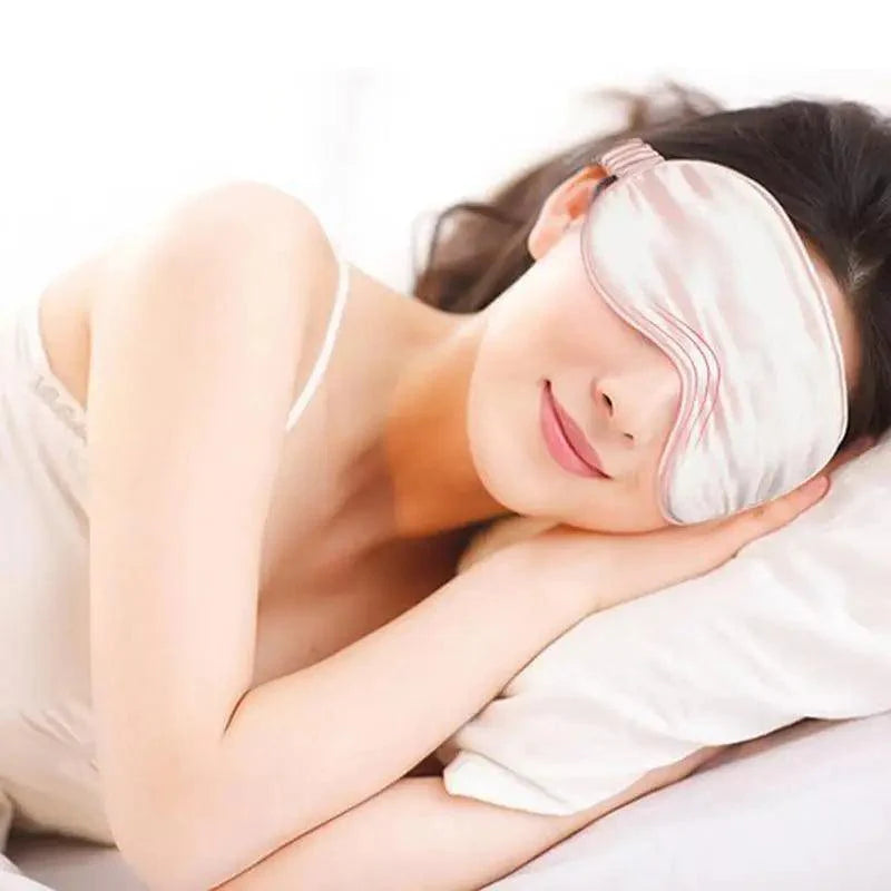 Portable Sleeping Eye Mask Cover Eye Patch Smooth Blindfold Rest Relax Eye Cover Soft And Comfortable Night Blindfold For Women Stevvex