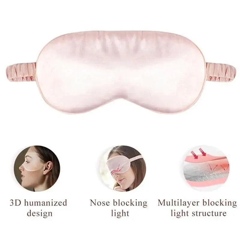 Portable Sleeping Eye Mask Cover Eye Patch Smooth Blindfold Rest Relax Eye Cover Soft And Comfortable Night Blindfold For Women Stevvex
