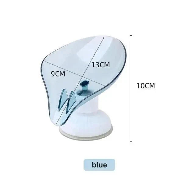 Portable Soap Dish Leaf Shape Soap Holder Leaf Shaped Soap Box Soap Dish For Bathroom Suction Cup Bathroom Storage For Soap Soap Dishes Sponge Container with Suction Cup Leaf Shape Self Draining for Bathroom Kitchen Sink Stevvex