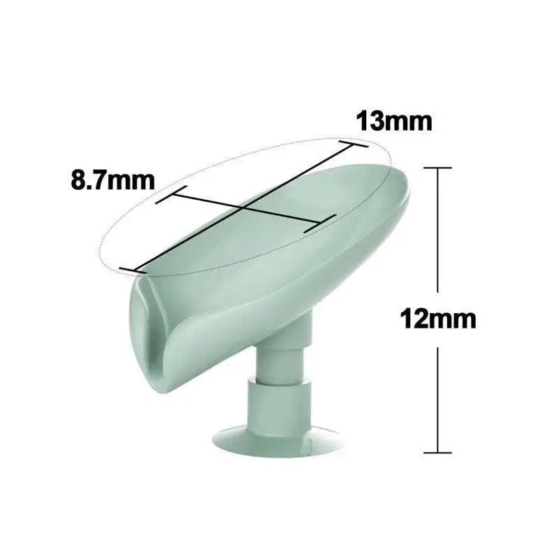 Portable Soap Dish Leaf Shape Soap Holder Leaf Shaped Soap Box Soap Dish For Bathroom Suction Cup Bathroom Storage For Soap Soap Dishes Sponge Container with Suction Cup Leaf Shape Self Draining for Bathroom Kitchen Sink Stevvex