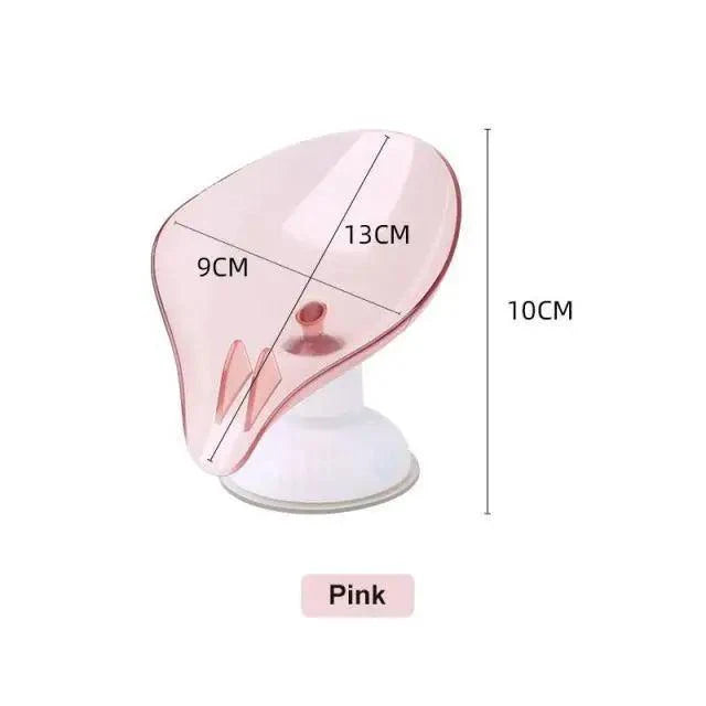 Portable Soap Dish Leaf Shape Soap Holder Leaf Shaped Soap Box Soap Dish For Bathroom Suction Cup Bathroom Storage For Soap Soap Dishes Sponge Container with Suction Cup Leaf Shape Self Draining for Bathroom Kitchen Sink Stevvex