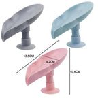 Portable Soap Dish Leaf Shape Soap Holder Leaf Shaped Soap Box Soap Dish For Bathroom Suction Cup Bathroom Storage For Soap Soap Dishes Sponge Container with Suction Cup Leaf Shape Self Draining for Bathroom Kitchen Sink Stevvex