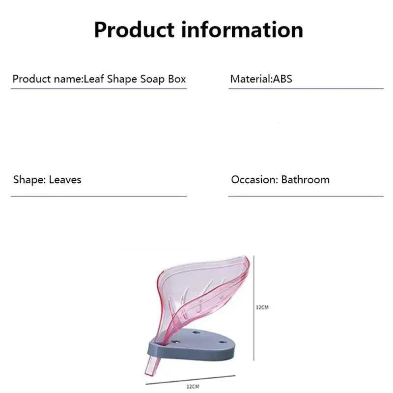 Portable Soap Dish Leaf Shape Soap Holder Leaf Shaped Soap Box Soap Dish For Bathroom Suction Cup Bathroom Storage For Soap Soap Dishes Sponge Container with Suction Cup Leaf Shape Self Draining for Bathroom Kitchen Sink Stevvex