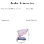 Portable Soap Dish Leaf Shape Soap Holder Leaf Shaped Soap Box Soap Dish For Bathroom Suction Cup Bathroom Storage For Soap Soap Dishes Sponge Container with Suction Cup Leaf Shape Self Draining for Bathroom Kitchen Sink Stevvex