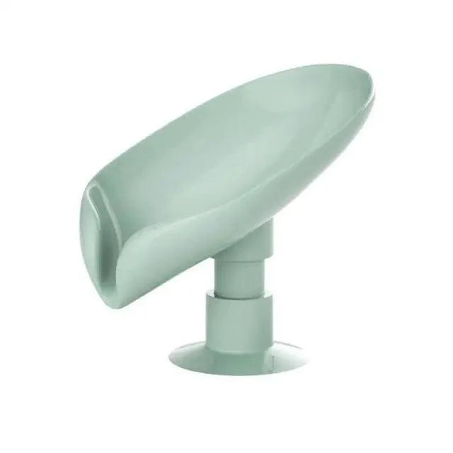 Portable Soap Dish Leaf Shape Soap Holder Leaf Shaped Soap Box Soap Dish For Bathroom Suction Cup Bathroom Storage For Soap Soap Dishes Sponge Container with Suction Cup Leaf Shape Self Draining for Bathroom Kitchen Sink Stevvex