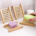 Portable Soap Dishes Natural Wood Soap Tray Holder Dish Storage Bath Shower Plate Home Bathroom Wash Soap Holder Home Bamboo Wood Soap Holder Bathroom Wooden Soap Case Hand Craft Bathtub Shower Dish Accessories Stevvex