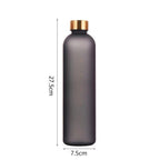 Portable Space Cup Sports Water Bottle Fruit Lemon Juice Drinking Bottle Outdoor travel camping plastic cup beverage utensils Motivational Water Bottle with Time Marker to Drink Reusable Plastic Bottle with BPA Free for Gym and Sports Stevvex