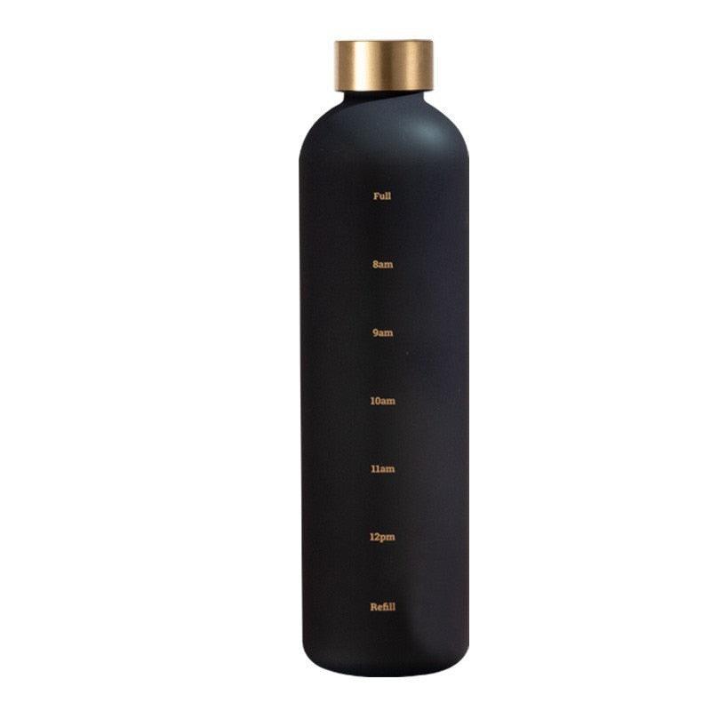 Portable Space Cup Sports Water Bottle Fruit Lemon Juice Drinking Bottle Outdoor travel camping plastic cup beverage utensils Motivational Water Bottle with Time Marker to Drink Reusable Plastic Bottle with BPA Free for Gym and Sports Stevvex