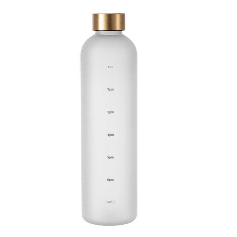 Portable Space Cup Sports Water Bottle Fruit Lemon Juice Drinking Bottle Outdoor travel camping plastic cup beverage utensils Motivational Water Bottle with Time Marker to Drink Reusable Plastic Bottle with BPA Free for Gym and Sports Stevvex
