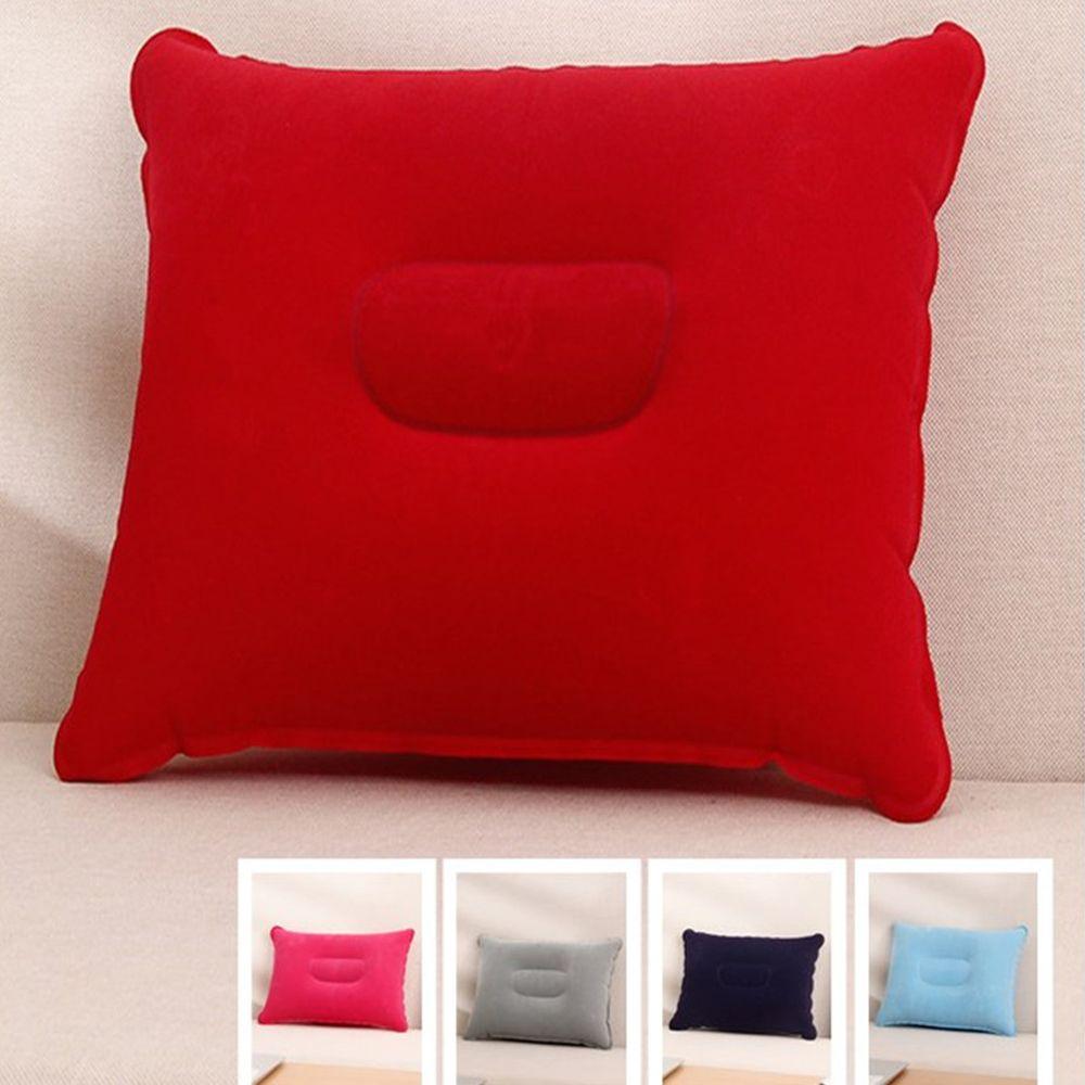 Portable Ultralight Inflatable Pillow PVC Nylon Air Pillow Sleep Cushion Travel Bedroom Hiking Beach Car Plane Head Rest Support Convenient Ultralight Inflatable Air Pillow Sleep Cushion Travel Bedroom Hiking Beach Car Plane Stevvex