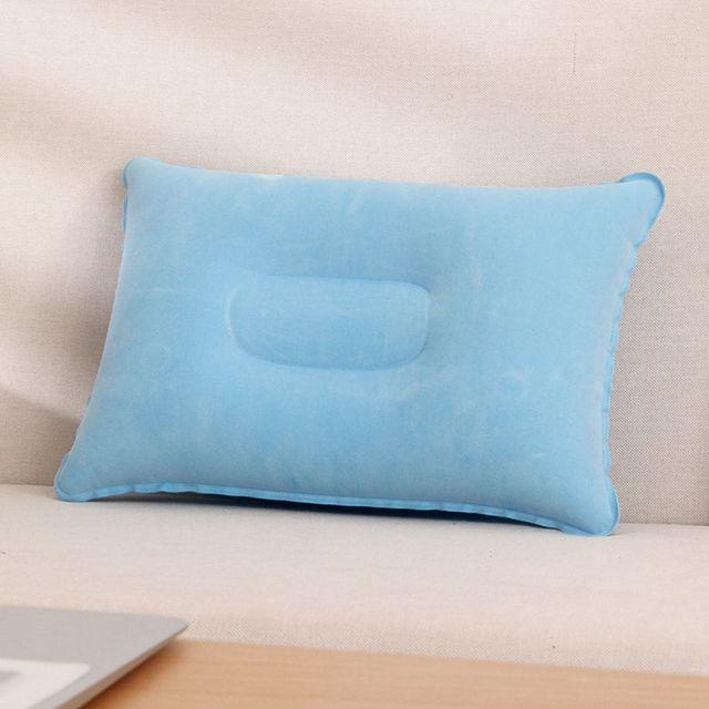 Portable Ultralight Inflatable Pillow PVC Nylon Air Pillow Sleep Cushion Travel Bedroom Hiking Beach Car Plane Head Rest Support Convenient Ultralight Inflatable Air Pillow Sleep Cushion Travel Bedroom Hiking Beach Car Plane Stevvex